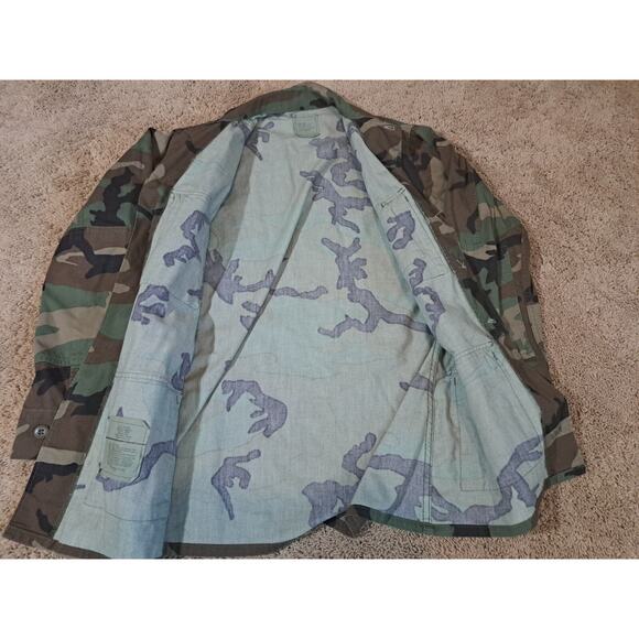 US ARMY Field Coat Woodland Camo Jacket NATO sp0100-96-d-0320 Small/long - Picture 4 of 4
